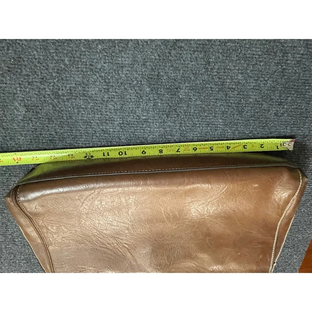 Bueno Brown Faux Leather Laptop Bag Briefcase Professional Work Bag 15 Inch